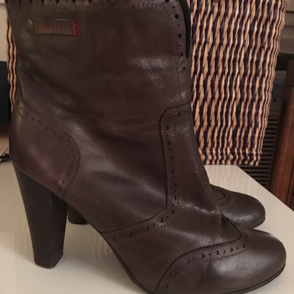 Replay chocolate super comfy high heel boots